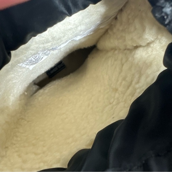 Lands End Snow Boots Black Quilted Winter Tall Sherpa Lined Girls Size 4 - Picture 10 of 13